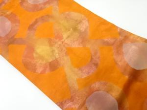 リサイクル　抽象模様織出し名古屋帯